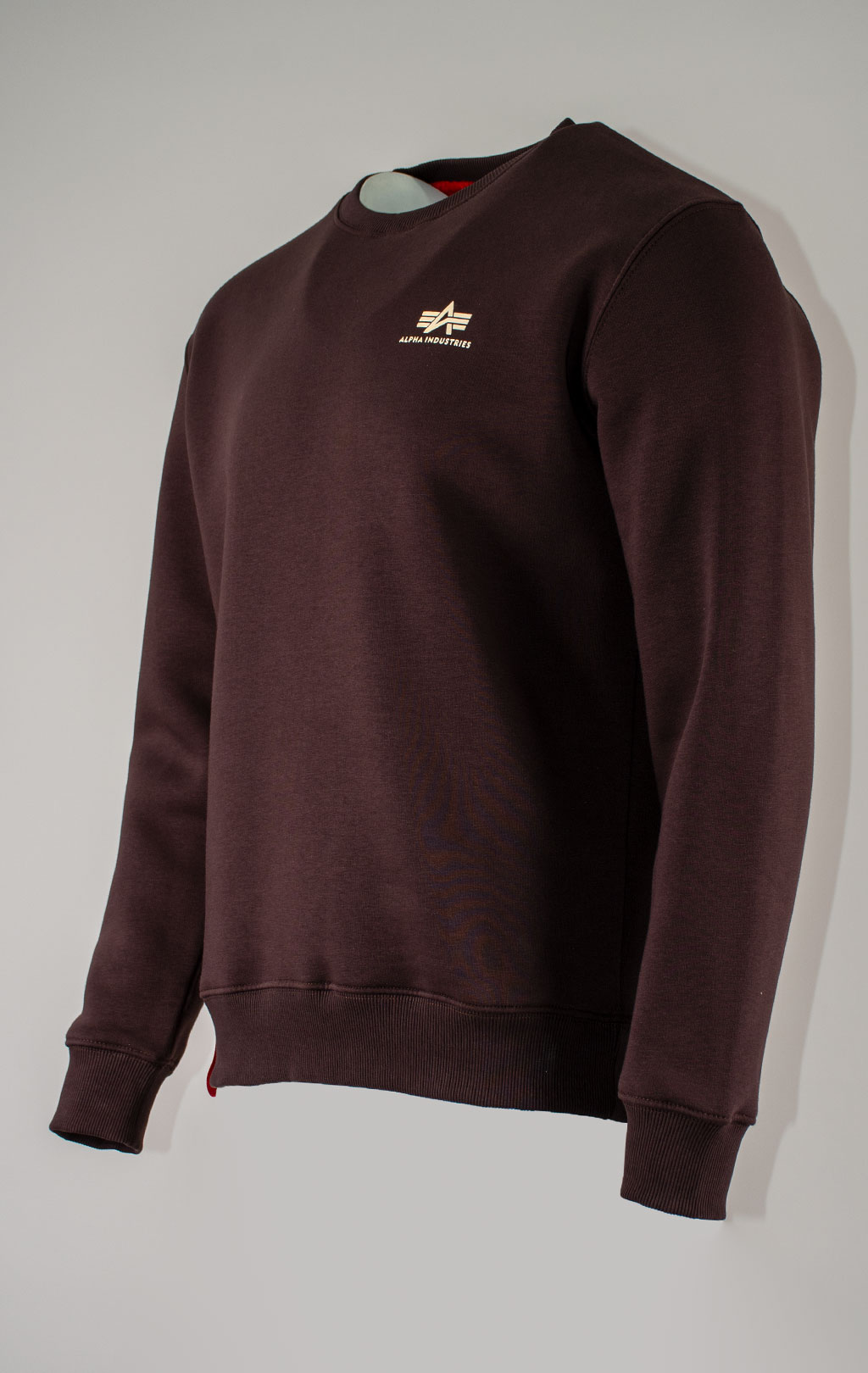 Свитшот ALPHA INDUSTRIES BASIC SWEATER SMALL LOGO hunter brown 
