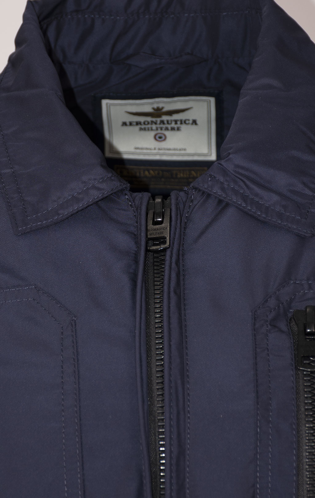 Ветровка-бомбер AERONAUTICA MILITARE SS 24 m/BD blue navy (AB 2071) 