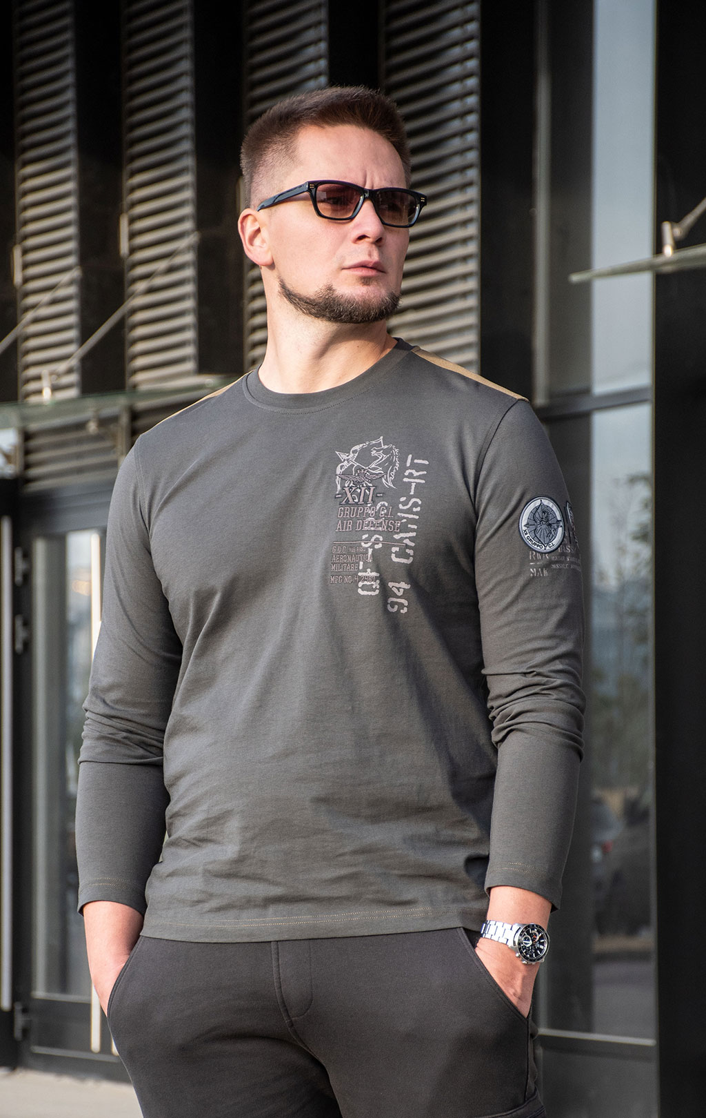 Лонгслив AERONAUTICA MILITARE FW 24/25/TR dark musk (TS 2339) 