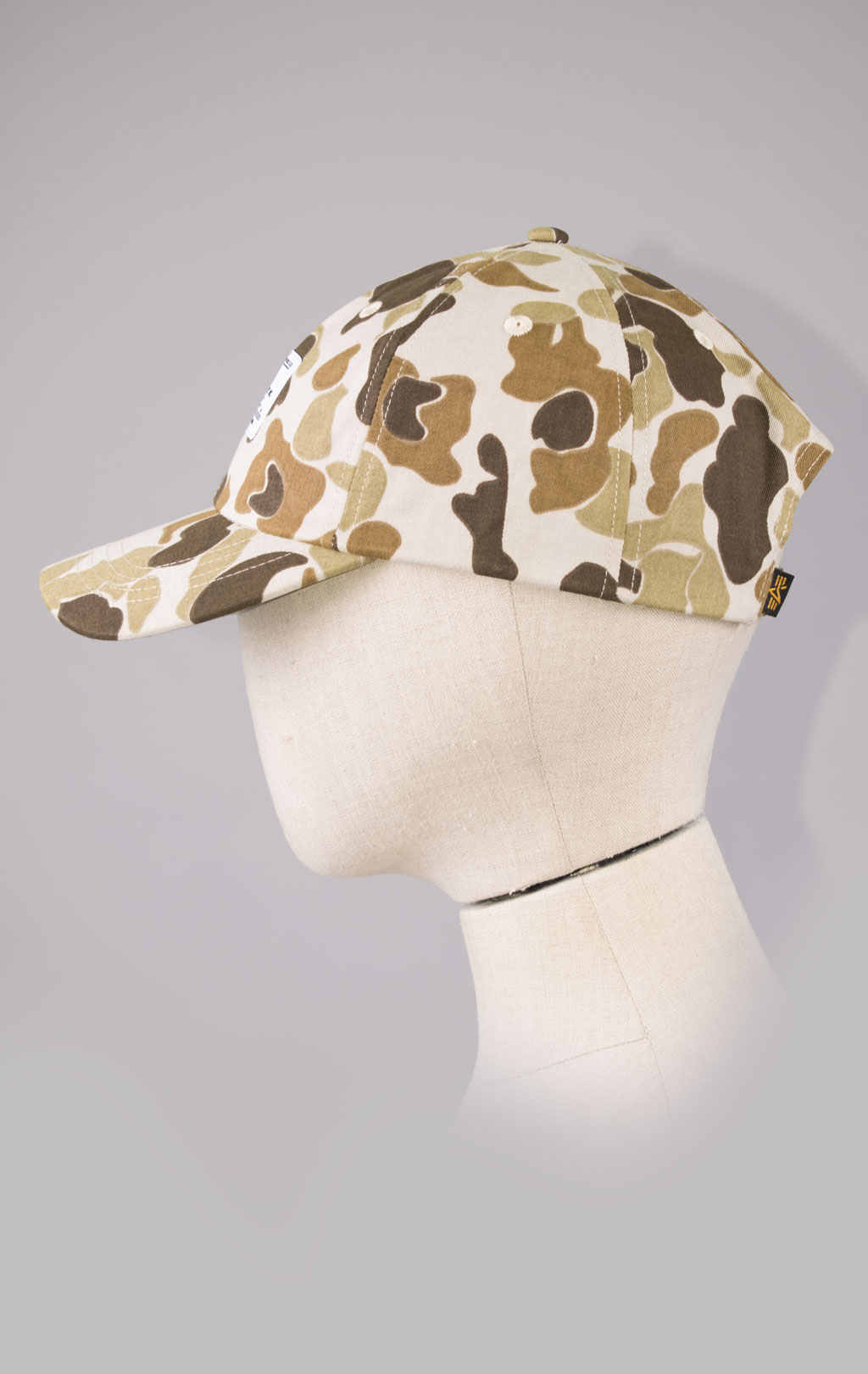 Бейсболка ALPHA INDUSTRIES BATTLEWASH CAP FW 23/24 brown frogskin camo 