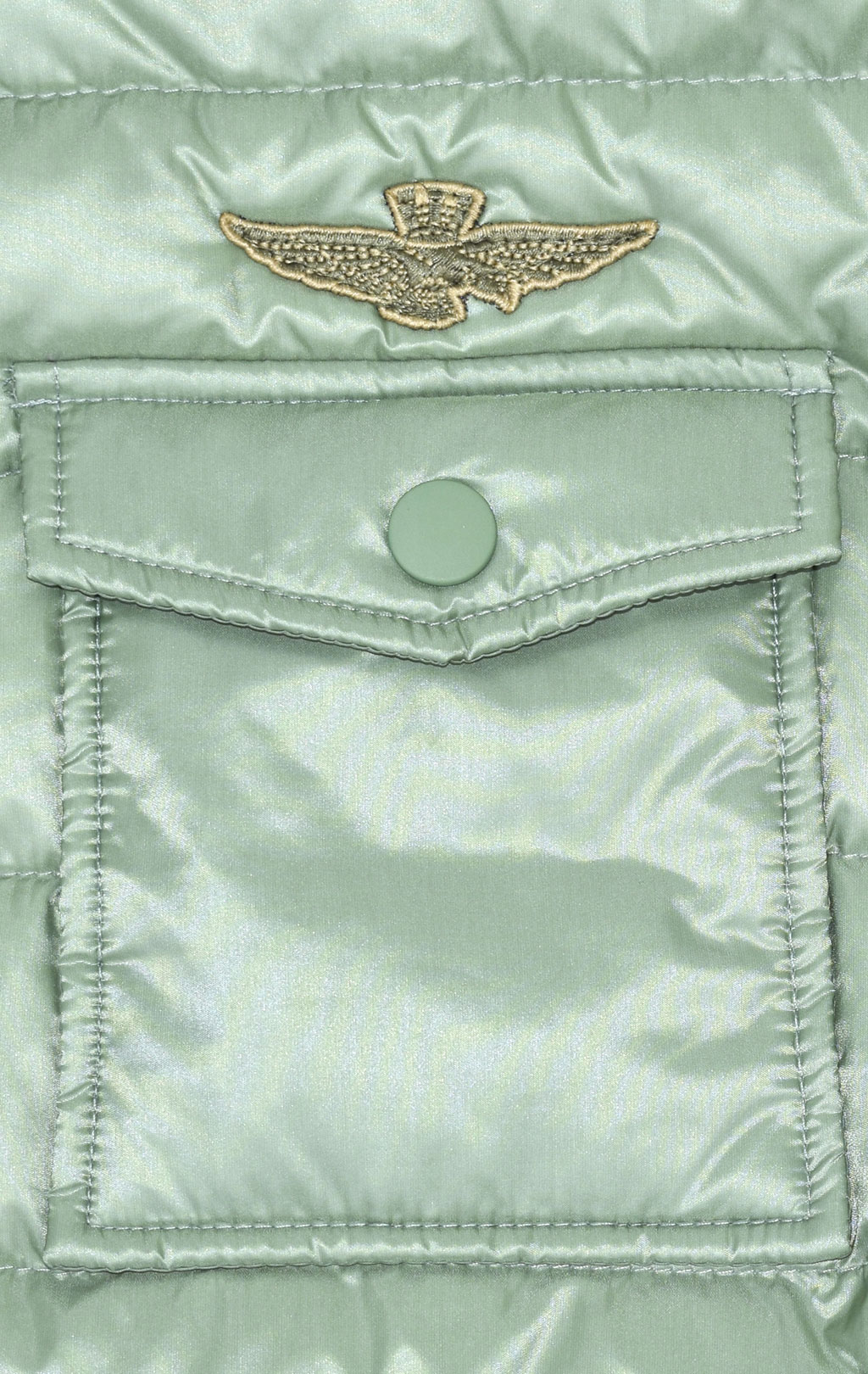 Женская куртка-пуховик с капюшоном AERONAUTICA MILITARE пух/нейлон SS 20/CN salvia (AB 1861) 