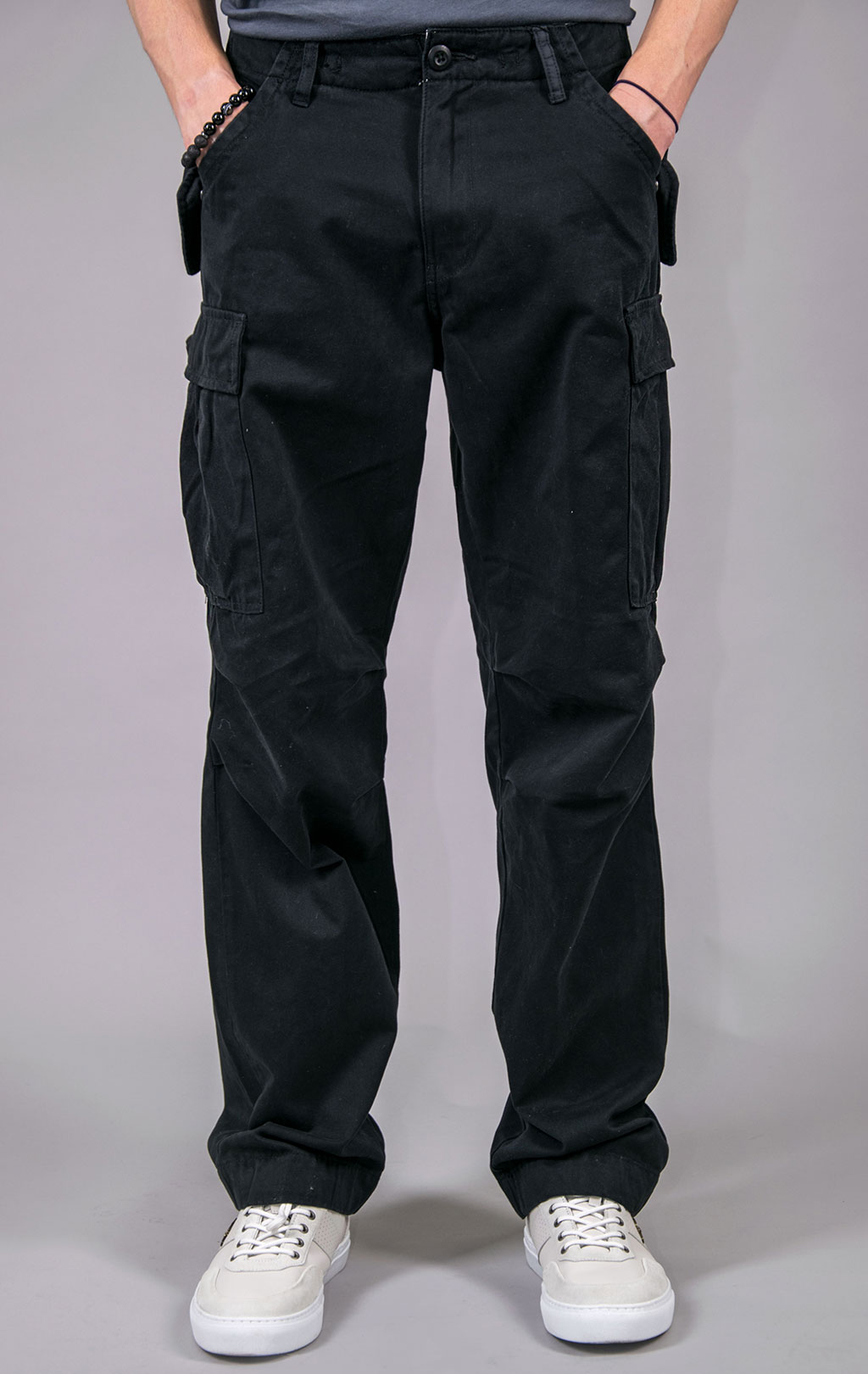 Брюки-карго парашюты ALPHA INDUSTRIES M-65 PANT плотные FW 23/24 black 