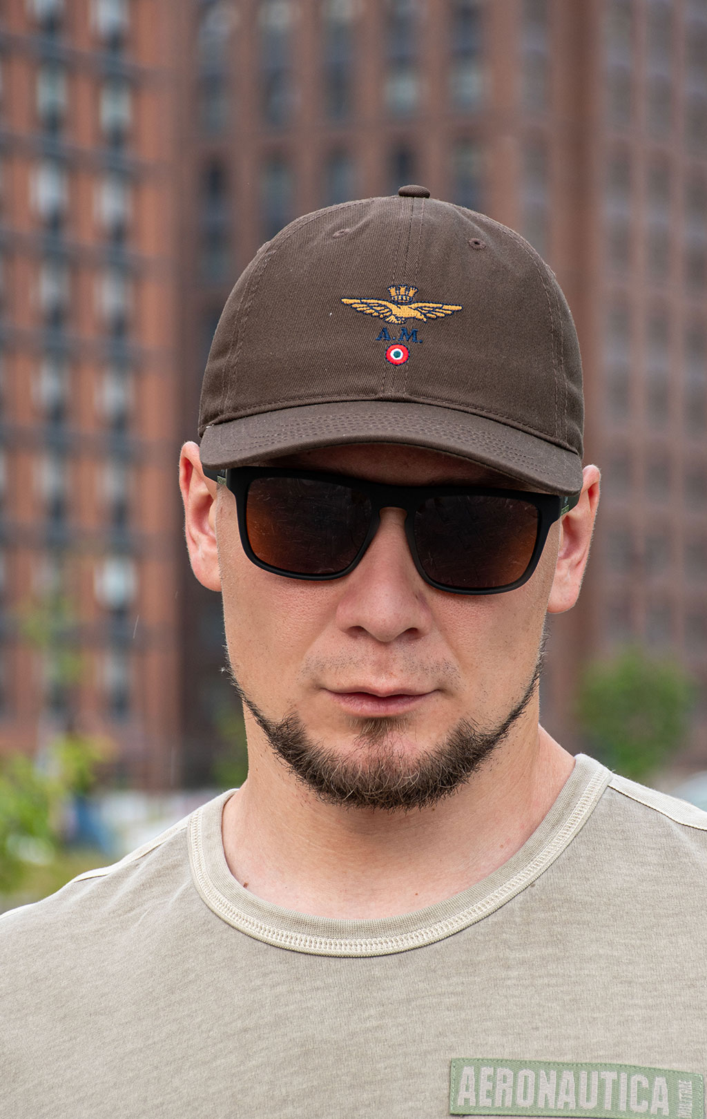 Бейсболка AERONAUTICA MILITARE SS 26/CN chestnut brown (HA 1246) 