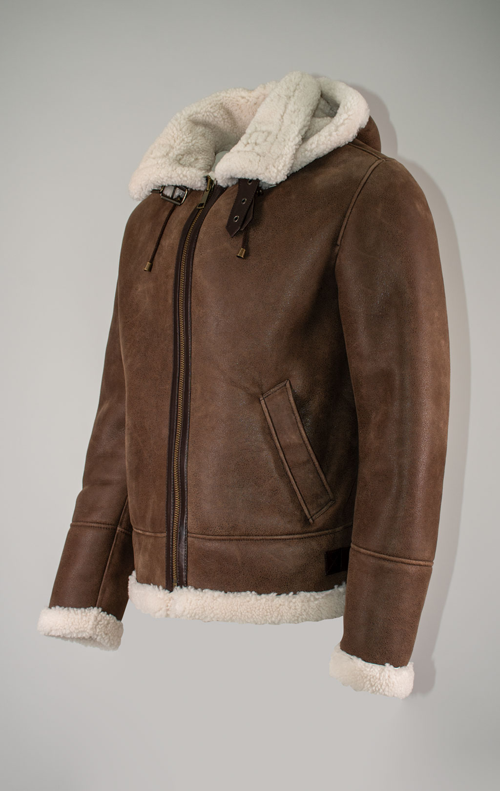 Куртка-пилот KODZIC B-3 HOODED овчина FW 25/26 brown 