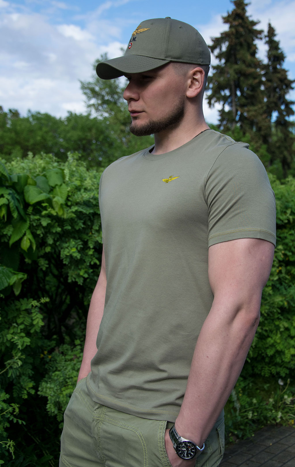 Футболка AERONAUTICA MILITARE SS 21/TR green (TS 1819) 