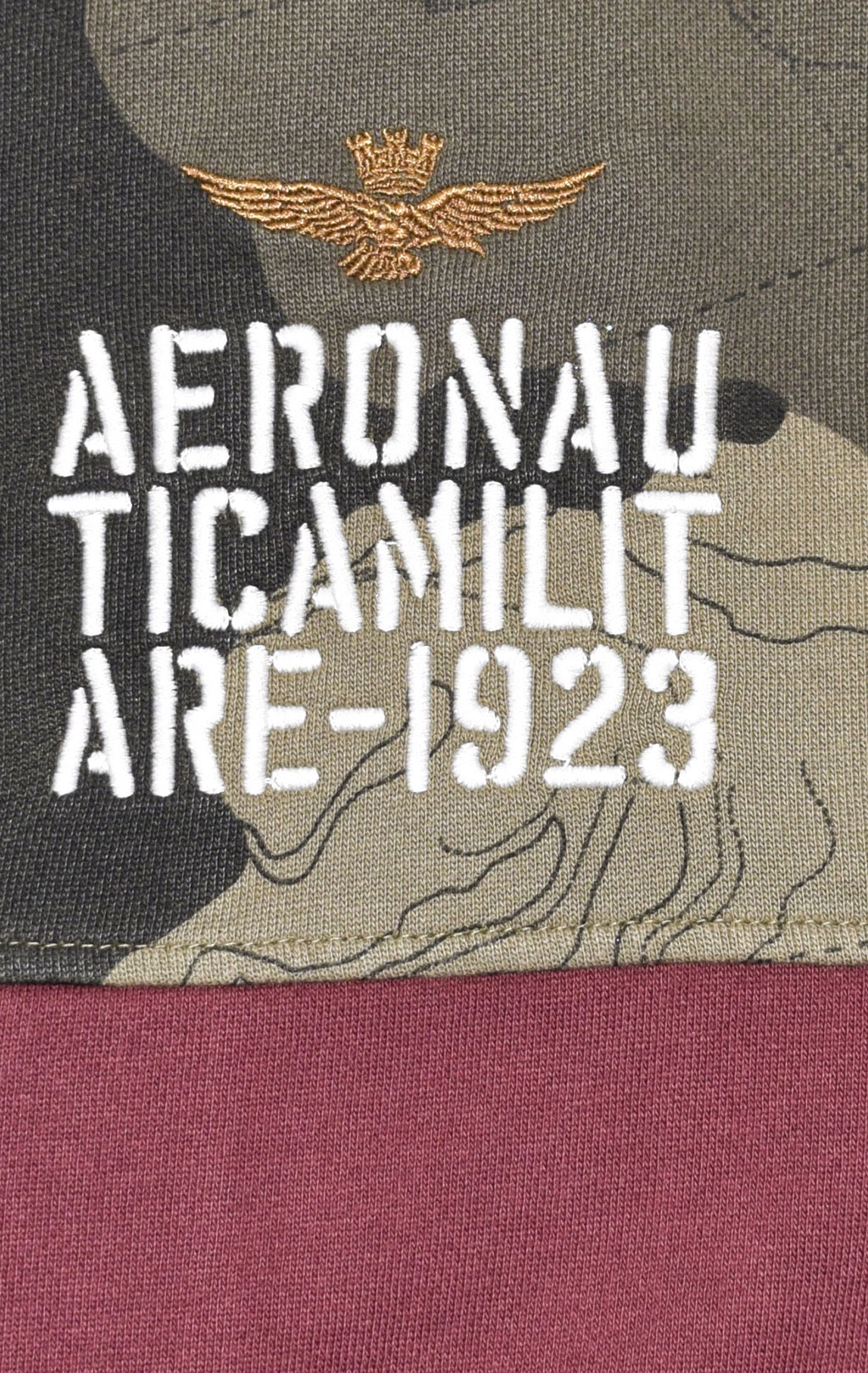 Толстовка с капюшоном AERONAUTICA MILITARE FW 20/21/IN black/camouflage quattro colori/giallo (FE 1535) 