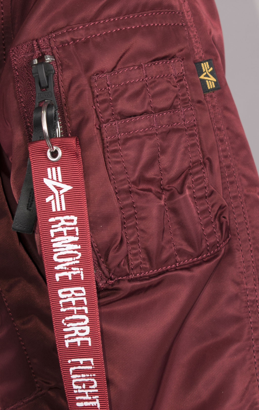 Женская аляска ALPHA INDUSTRIES VF 59 N-3B натур. мех burgundy 