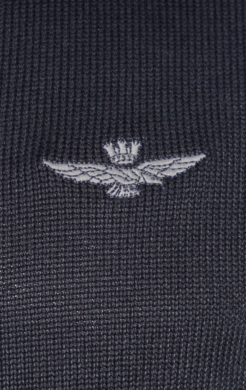 Свитер на молнии AERONAUTICA MILITARE big size SS 23/IN blue navy (MA 1426) 