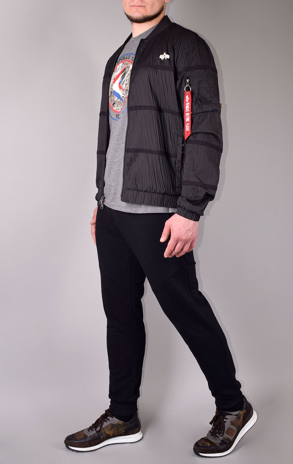 Ветровка ALPHA INDUSTRIES PARACHUTE UTILITY original fit black 