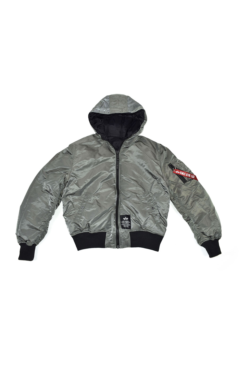 Куртка ALPHA INDUSTRIES HOODED PUFFER FD REV. vintage green 