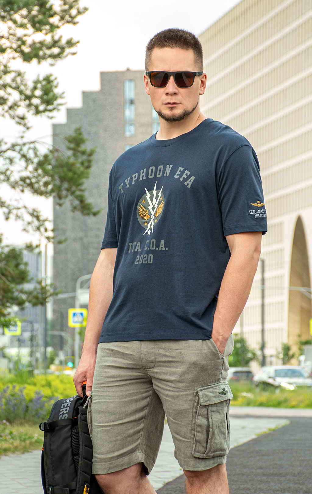 Футболка AERONAUTICA MILITARE SS 26/BD blue navy (TS 2529) 