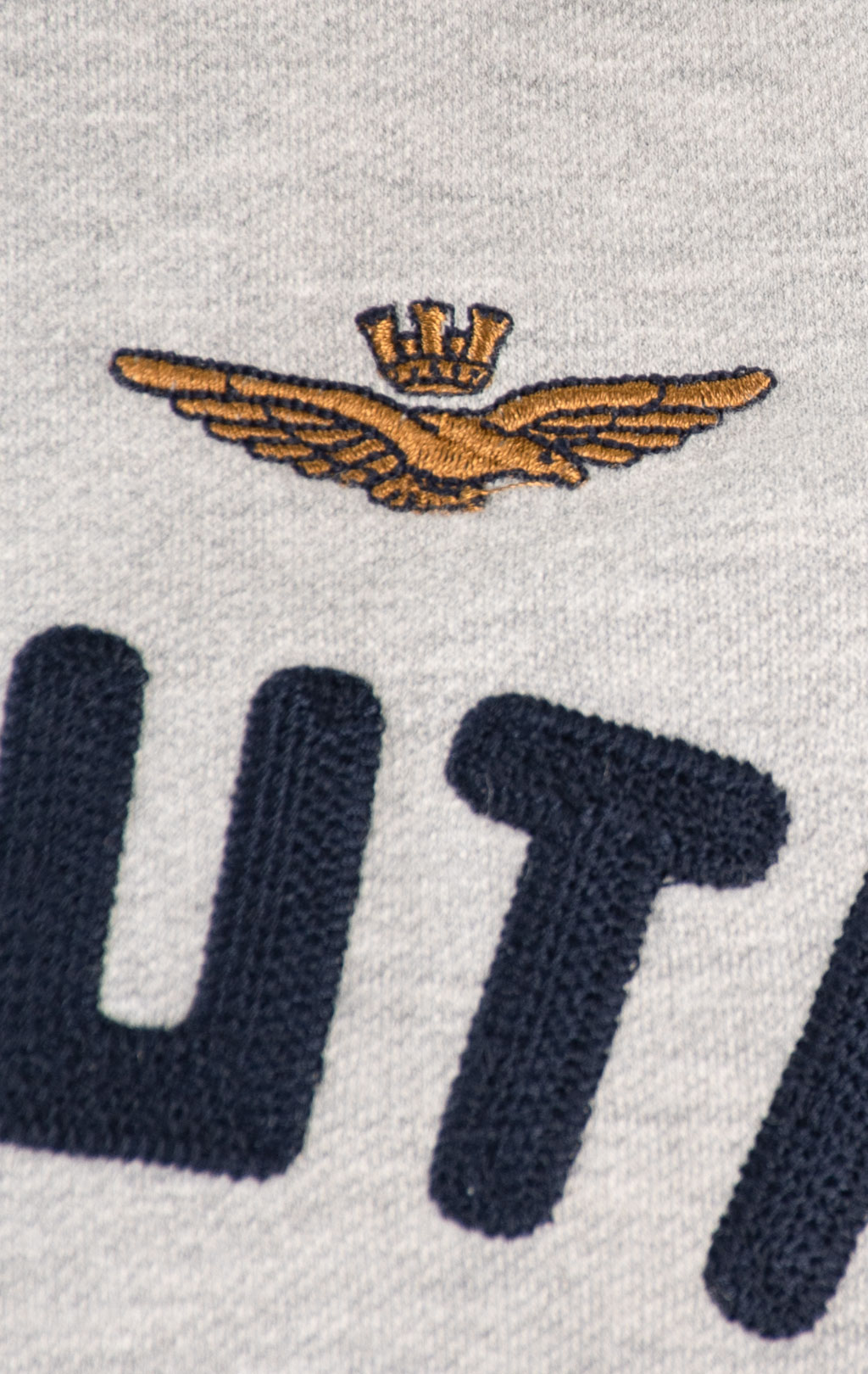 Толстовка с капюшоном AERONAUTICA MILITARE FW 25/26/TR grigio melange (FE 2070) 