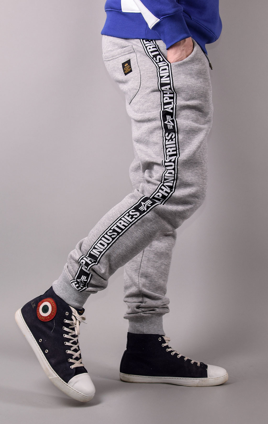 Брюки спортивные джоггеры ALPHA INDUSTRIES AL TAPE JOGGER grey heather 