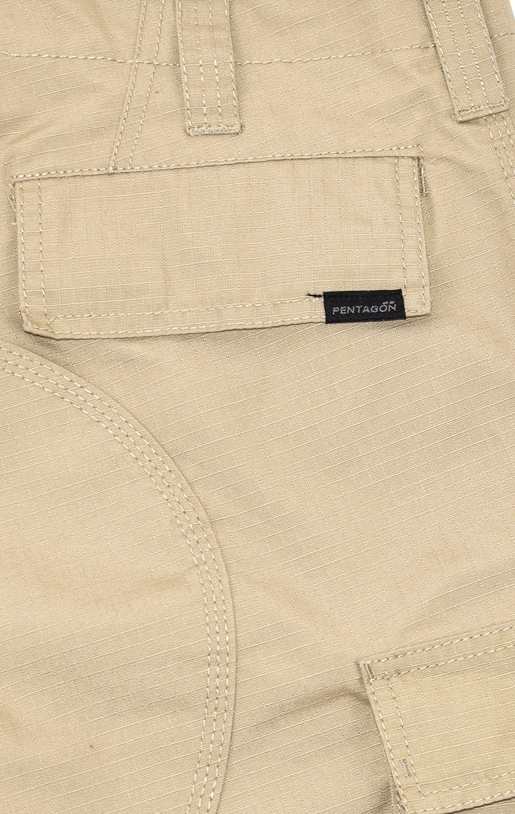 Шорты Pentagon BDU 2.0 хлопок35%/полиэстер65% Rip-Stop khaki 05011 