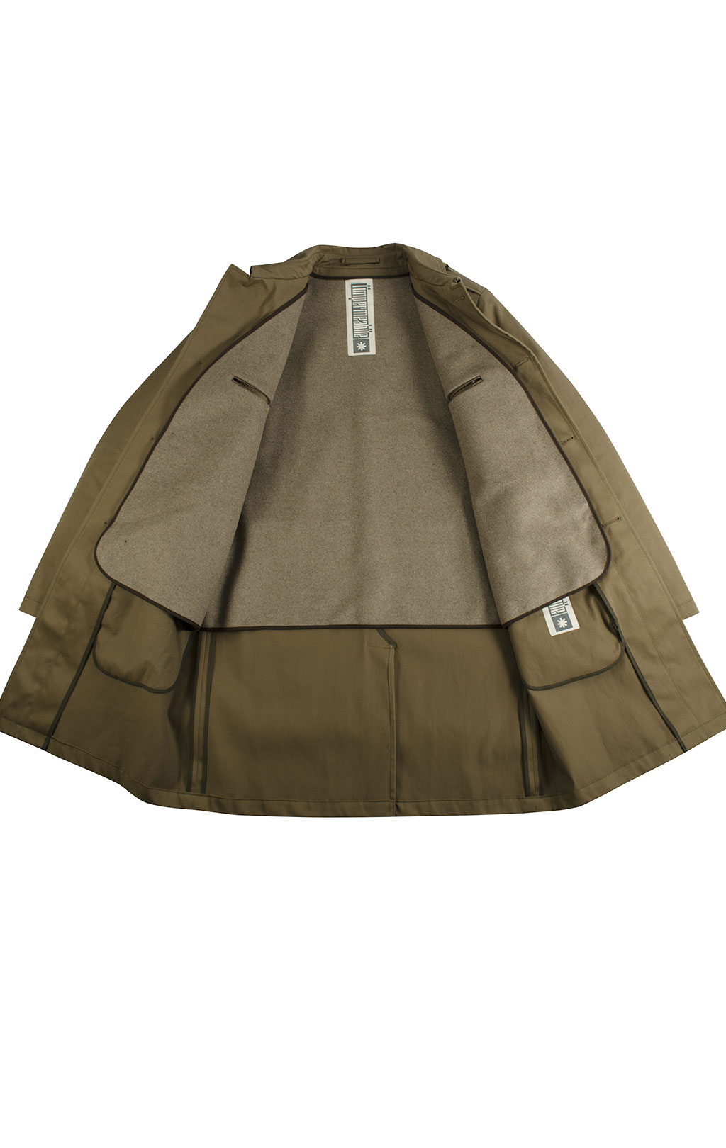 Плащ Giancarlo Rossi IMPERMEABILE GILBERT gabardin verde militare 