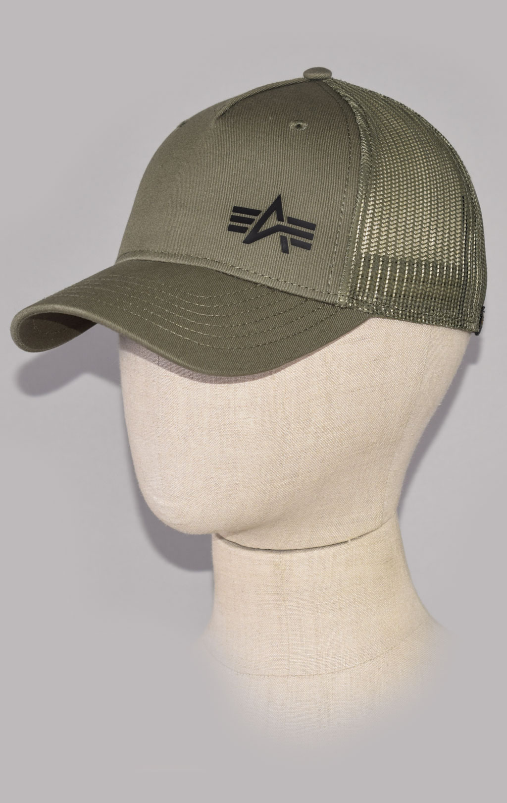 Бейсболка ALPHA INDUSTRIES TRUCKER CAP SMALL LOGO dark green 