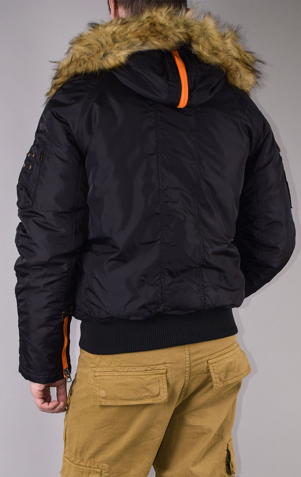 Аляска короткая ALPHA INDUSTRIES PPS big size N-2B black/orange 