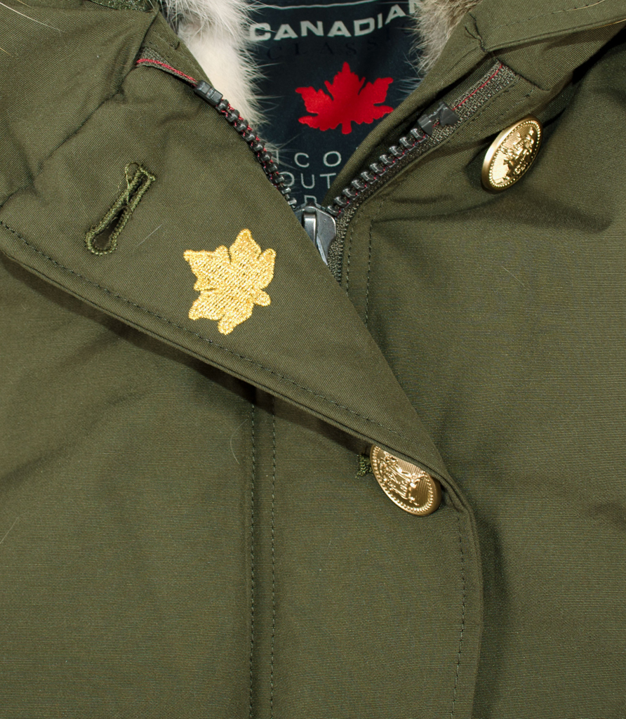 Женская куртка-парка CANADIAN NEW EMBROIDERY ESKIMO army (WEMBRO) 