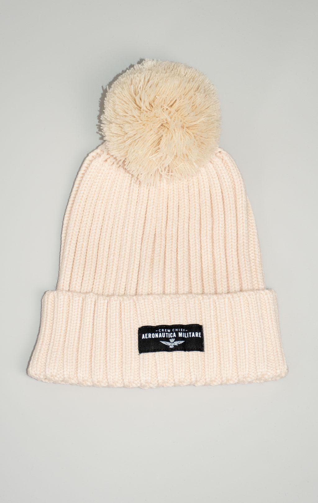 Шапка вязаная AERONAUTICA MILITARE FW 25/26/CN ice palace (CU 0061) 