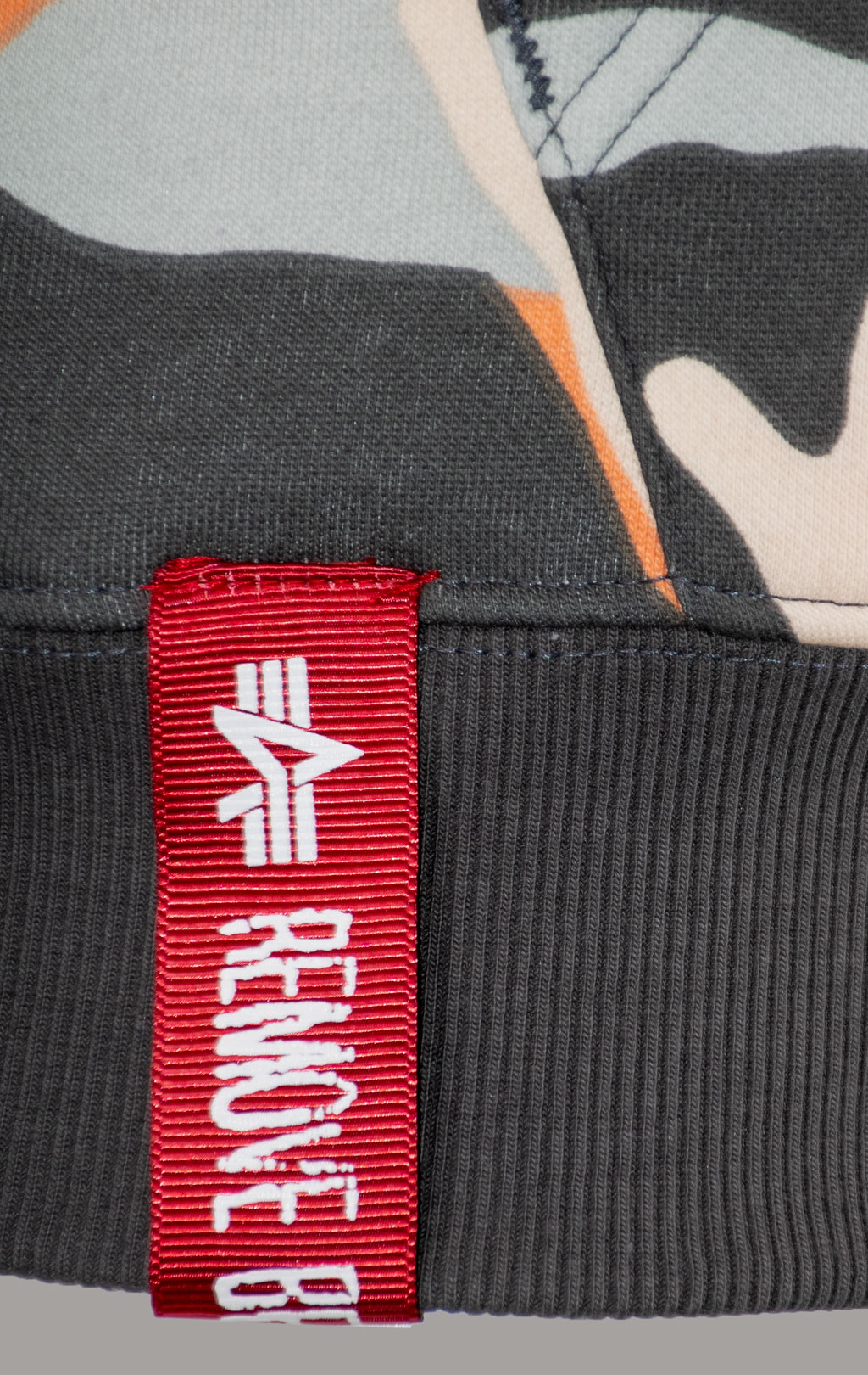 Толстовка ALPHA INDUSTRIES BASIC HOODY orange grey camo 