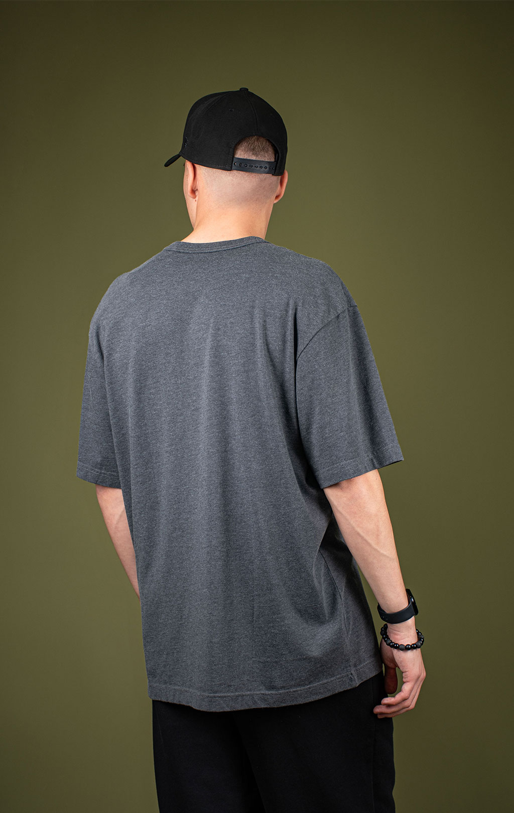 Футболка ALPHA INDUSTRIES ESSENTIAL RELAXED TEE FW 25/26 dark charcoal heather 