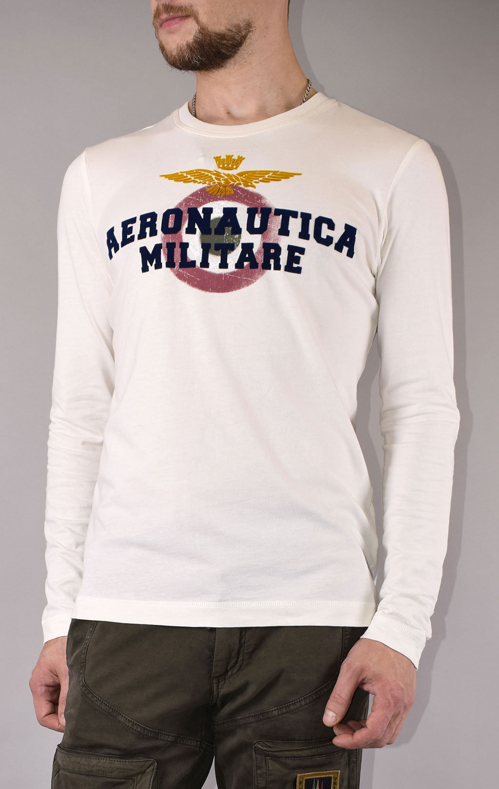 Лонгслив AERONAUTICA MILITARE FW 19/20 naturale (TS 1640) 