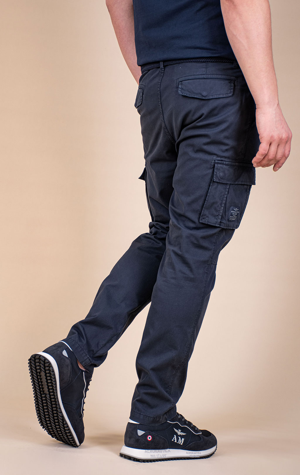 Брюки-карго AERONAUTICA MILITARE big size SS 26/AL blue navy (PA 1329) 
