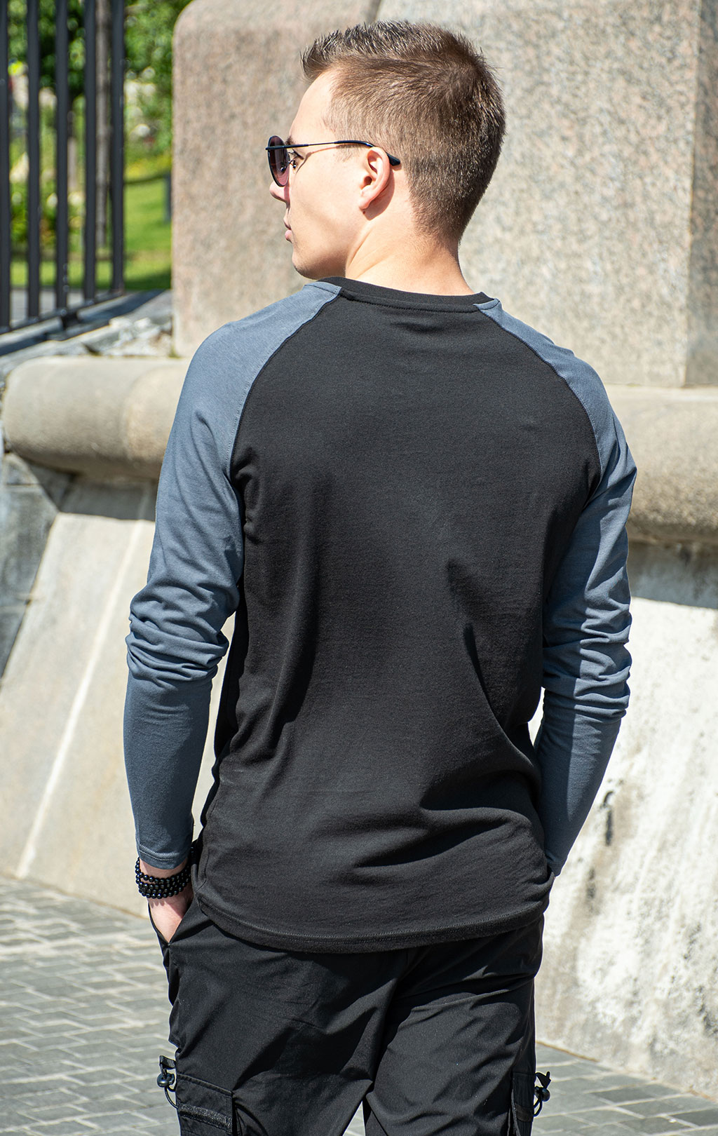 Лонгслив ALPHA INDUSTRIES BASIC LS black/greyblack 