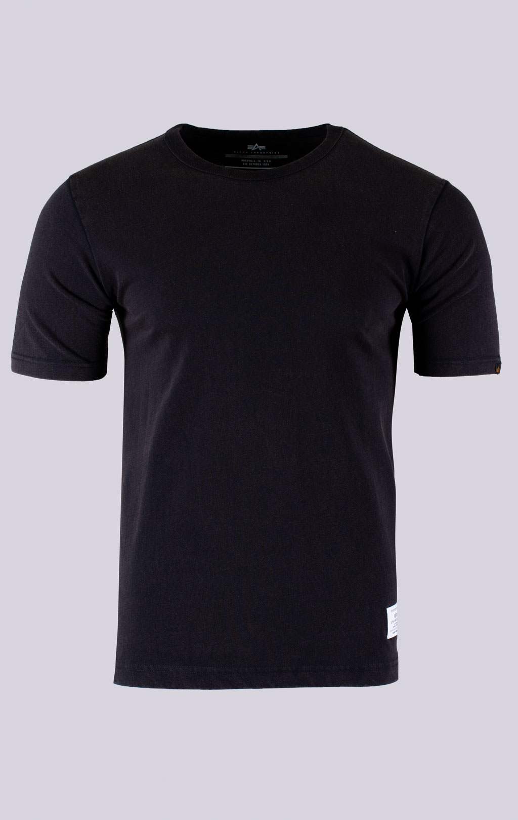 Футболка ALPHA INDUSTRIES ESSENTIAL WASHED TEE плотная FW 21/22 black 