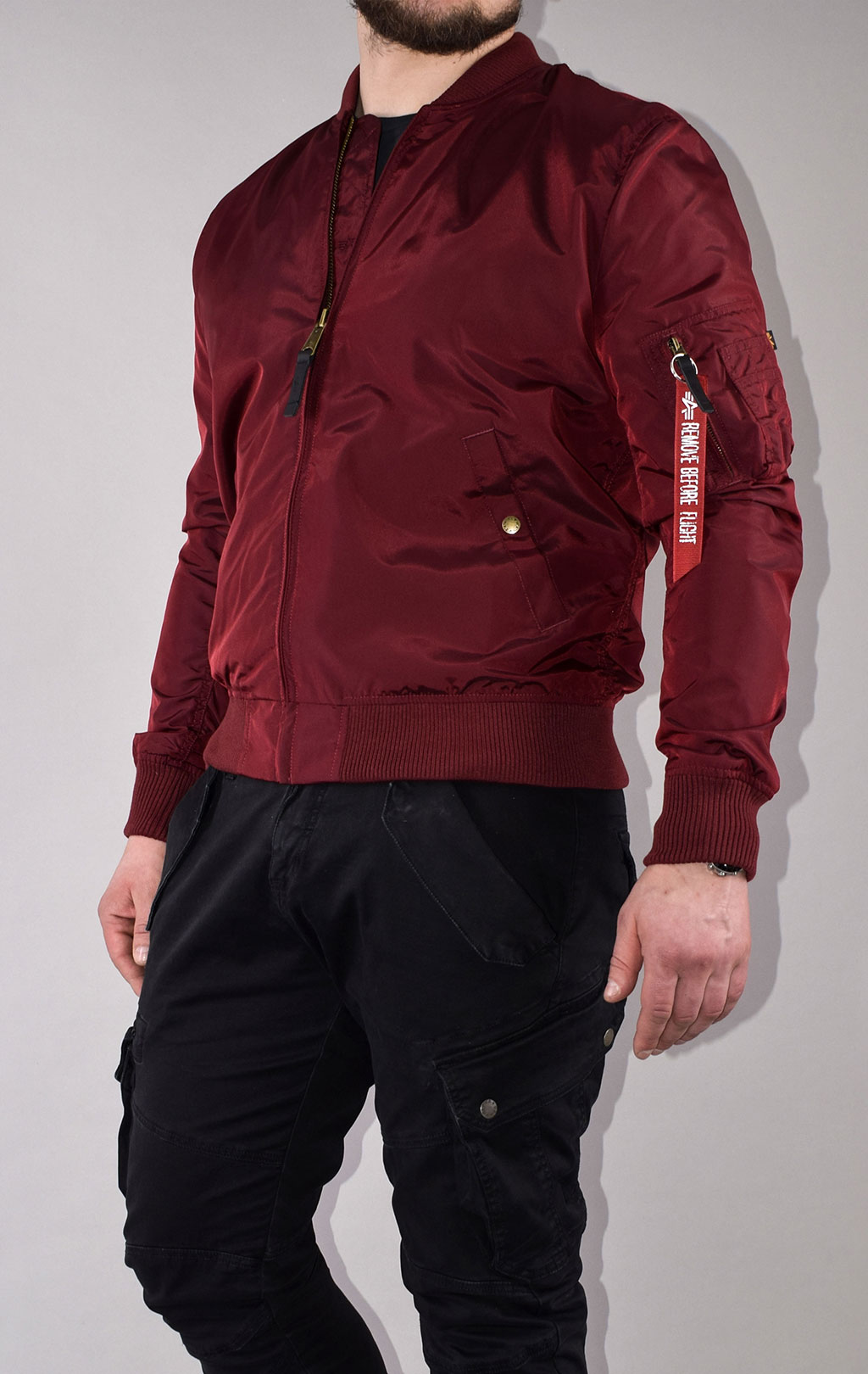 Ветровка-бомбер ALPHA INDUSTRIES TT MA-1 burgundy 