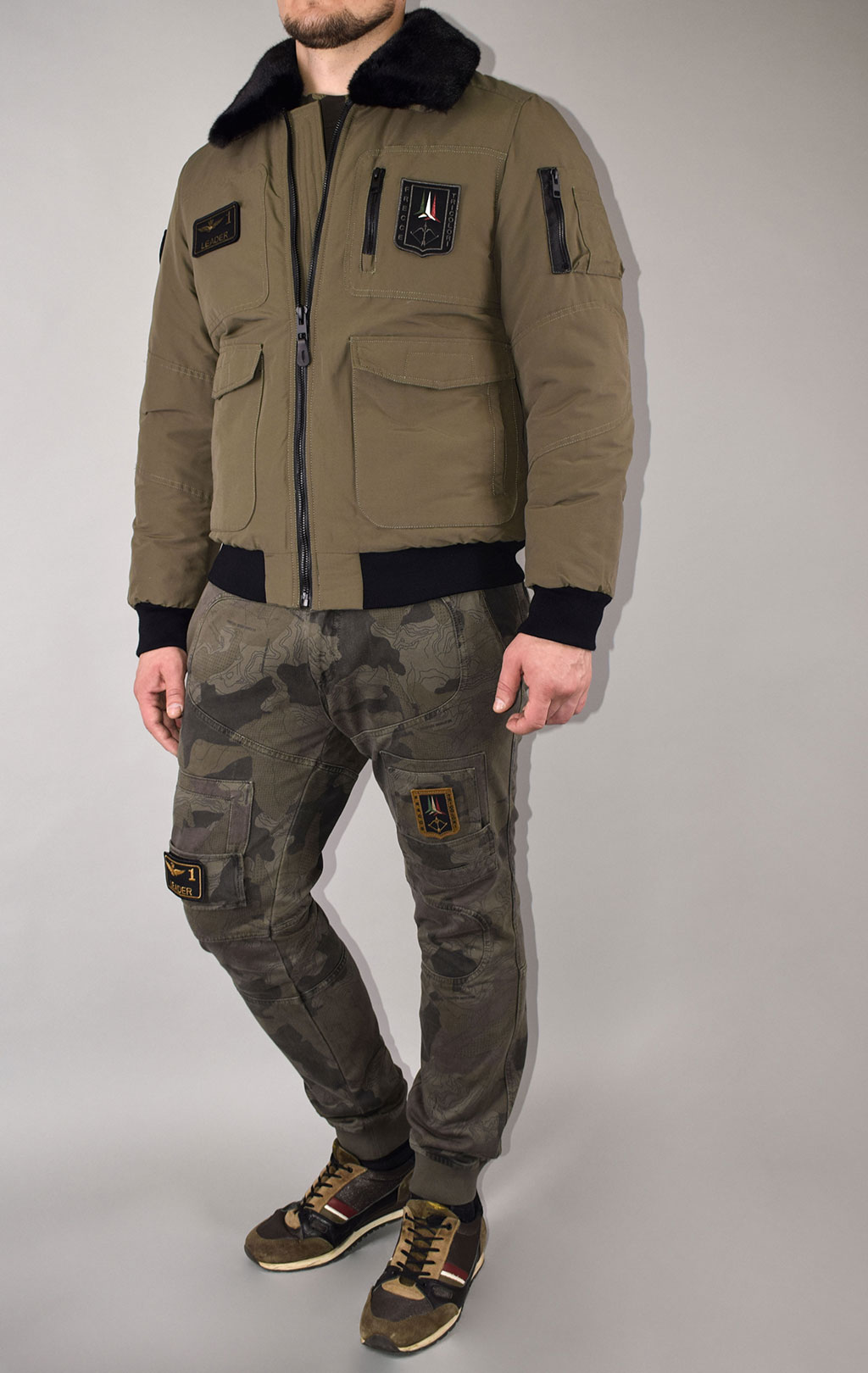 Куртка-пилот AERONAUTICA MILITARE FW 20/21/CN verde medio (AB 1907) 