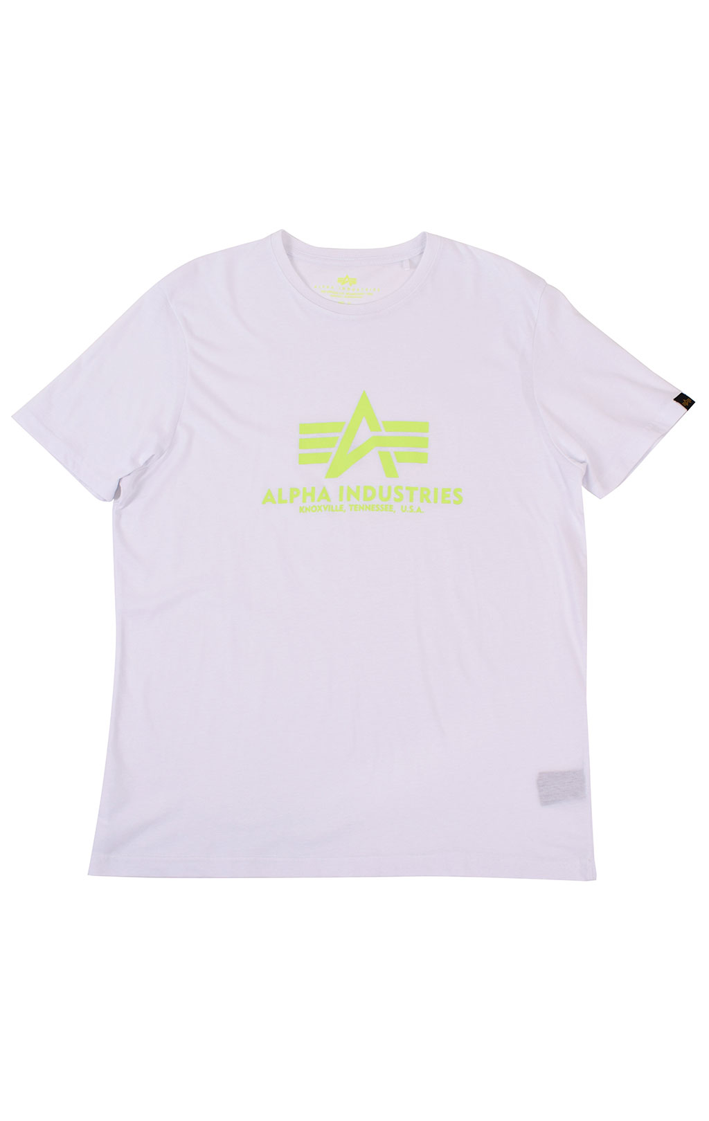 Футболка ALPHA INDUSTRIES BASIC T big size white/neon yellow 