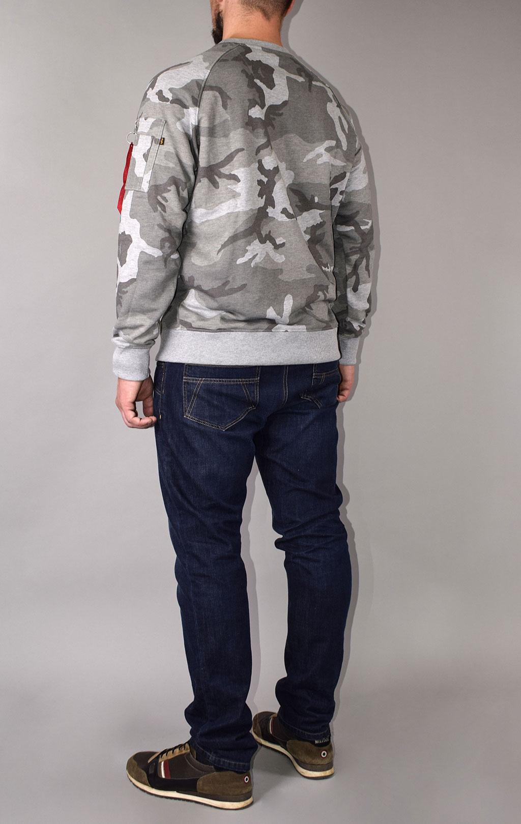 Свитшот ALPHA INDUSTRIES X-FIT SWEAT grey camo 