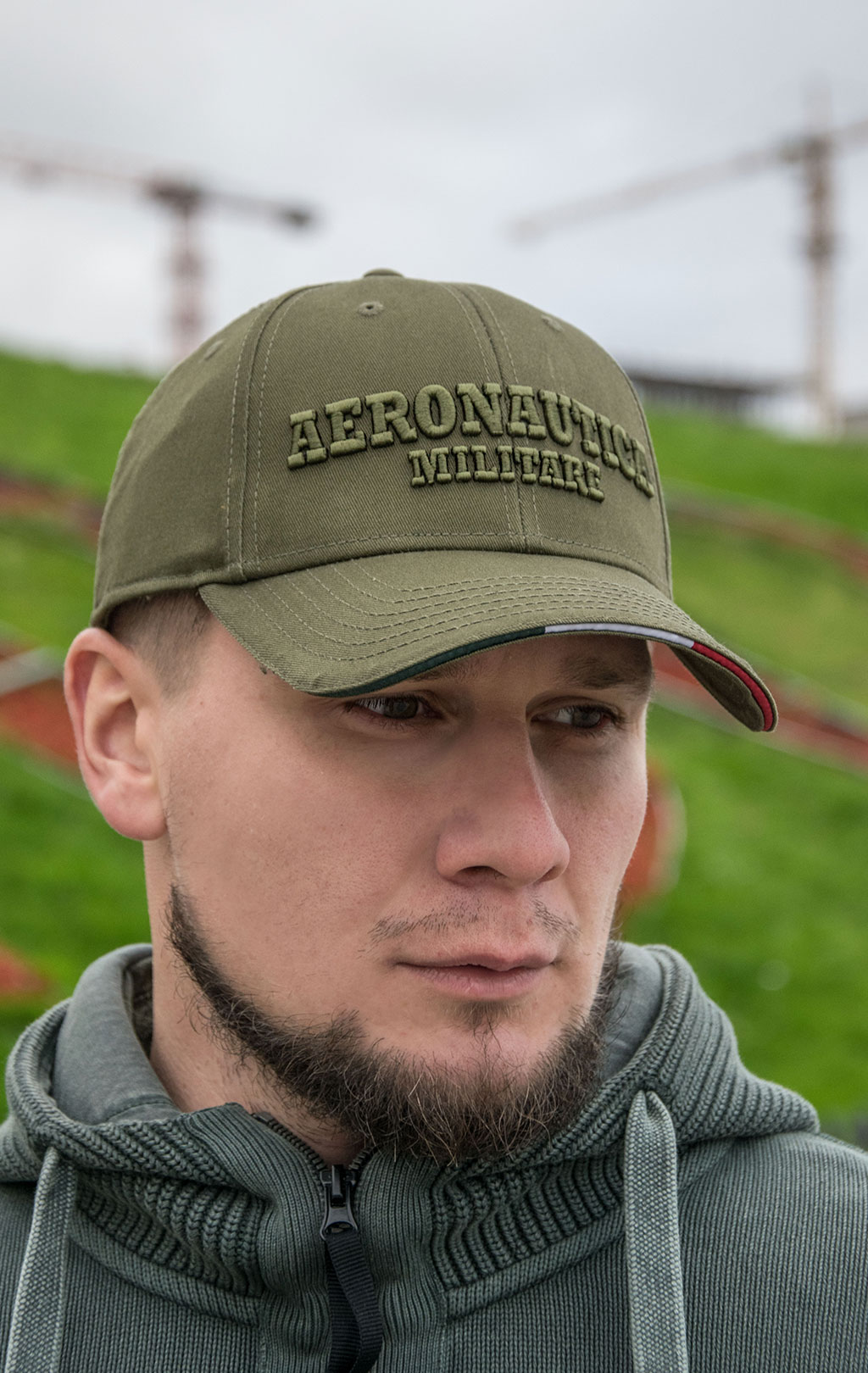 Бейсболка AERONAUTICA MILITARE FW 22/23/CN verde militare (HA 1115) 