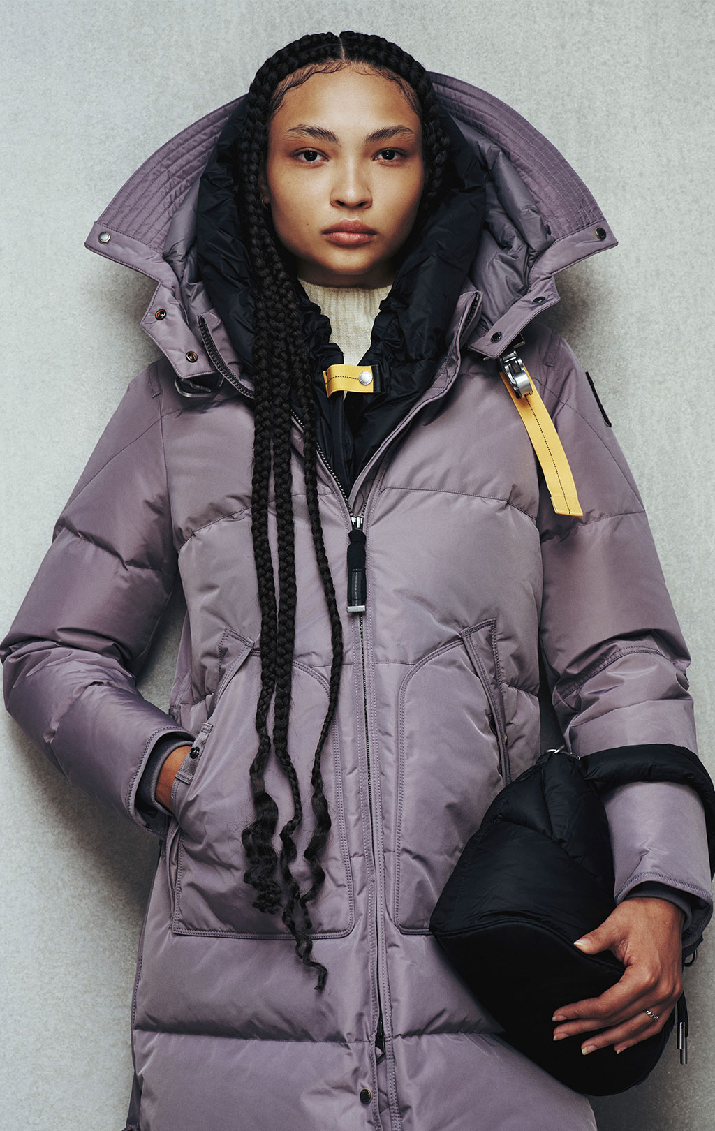 Женская куртка-пуховик PARAJUMPERS LONG BEAR FW 25/26 rabbit grey 