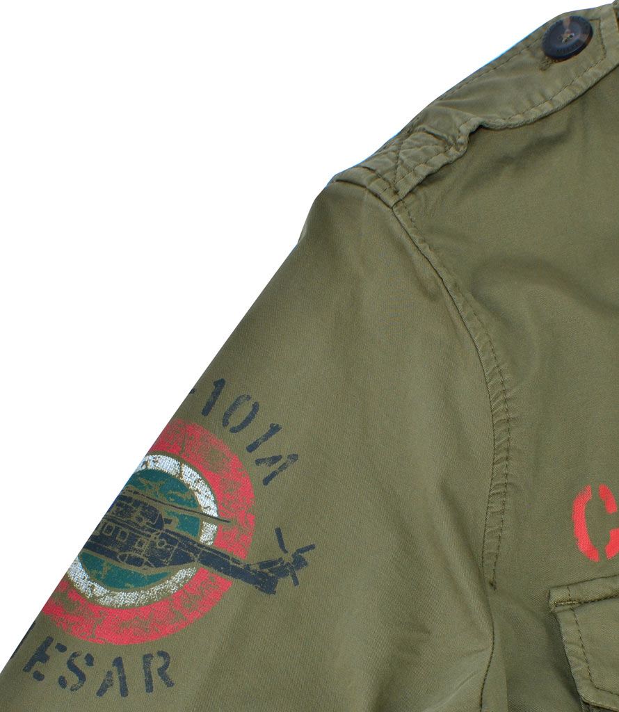 Ветровка AERONAUTICA MILITARE FIELD JACKET M-65 green military (AB 1663) 