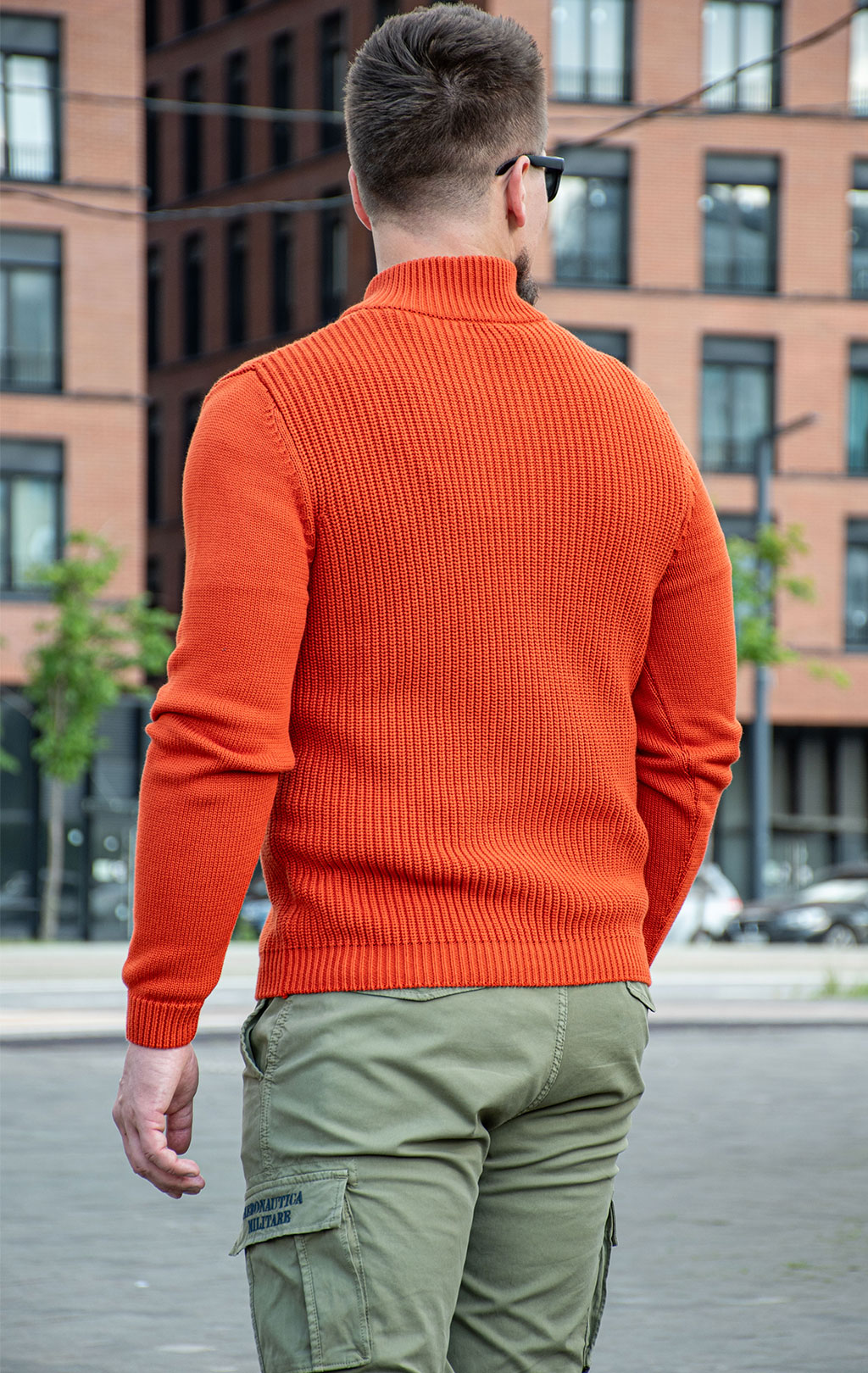 Свитер на пуговицах AERONAUTICA MILITARE FW 25/26/BL clay orange (MA 1572) 