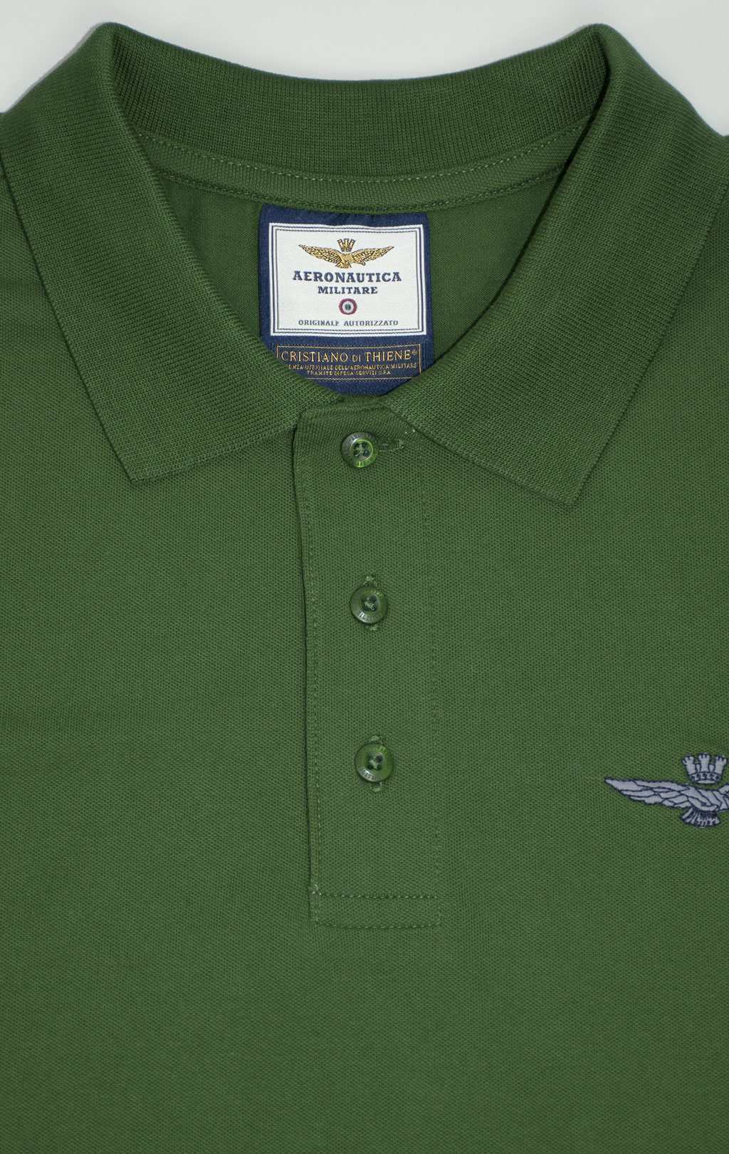 Футболка-поло AERONAUTICA MILITARE SS 25 m/BD forest green (PO 1843) 