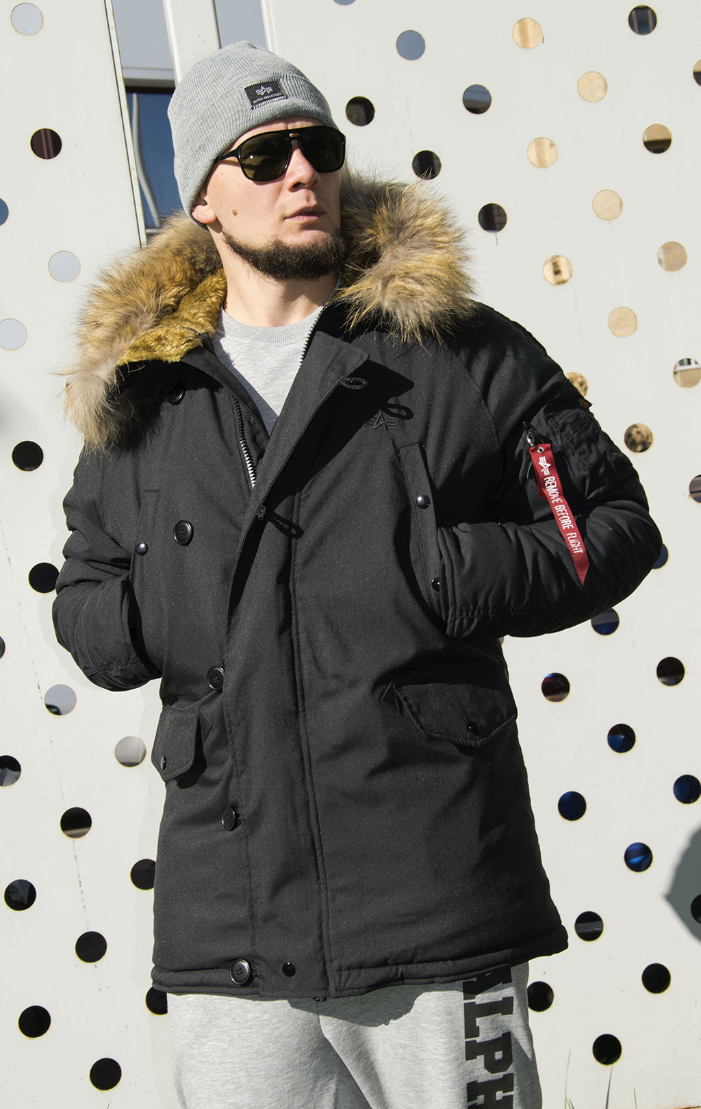 Аляска ALPHA INDUSTRIES EXPLORER натур. мех black 