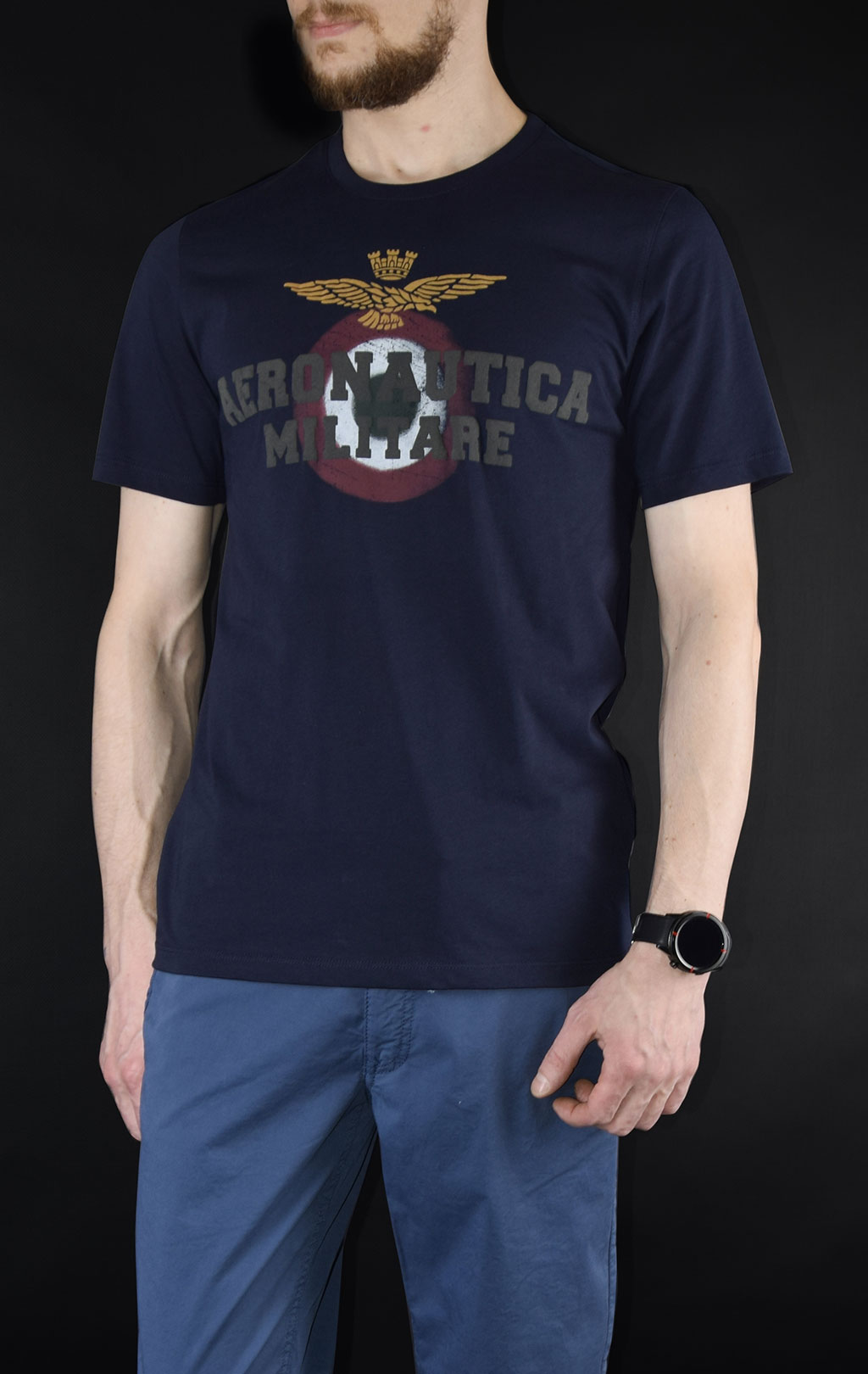 Футболка AERONAUTICA MILITARE SS 19/PT blue navy (TS 1617) 