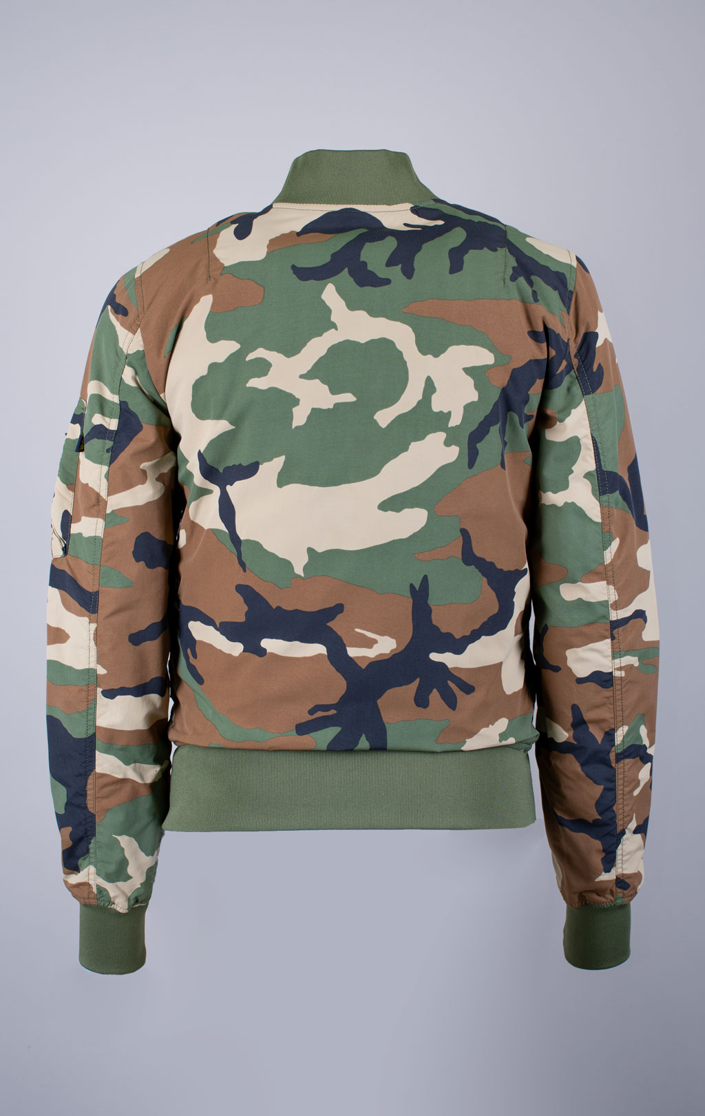 Бомбер-ветровка ALPHA INDUSTRIES L-2B DRAGONFLY BLOOD CHIT light camo woodland 