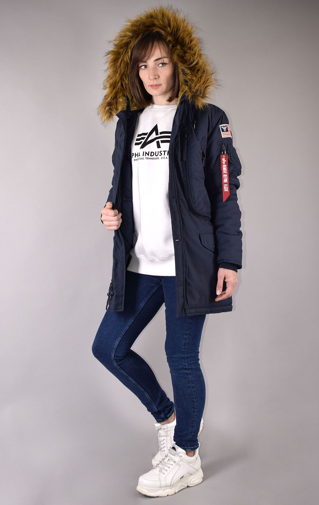 Женская аляска ALPHA INDUSTRIES POLAR rep. blue 