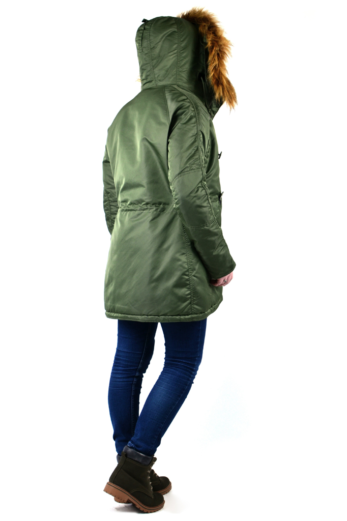 Женская аляска ALPHA INDUSTRIES VF 59 N-3B sage green 