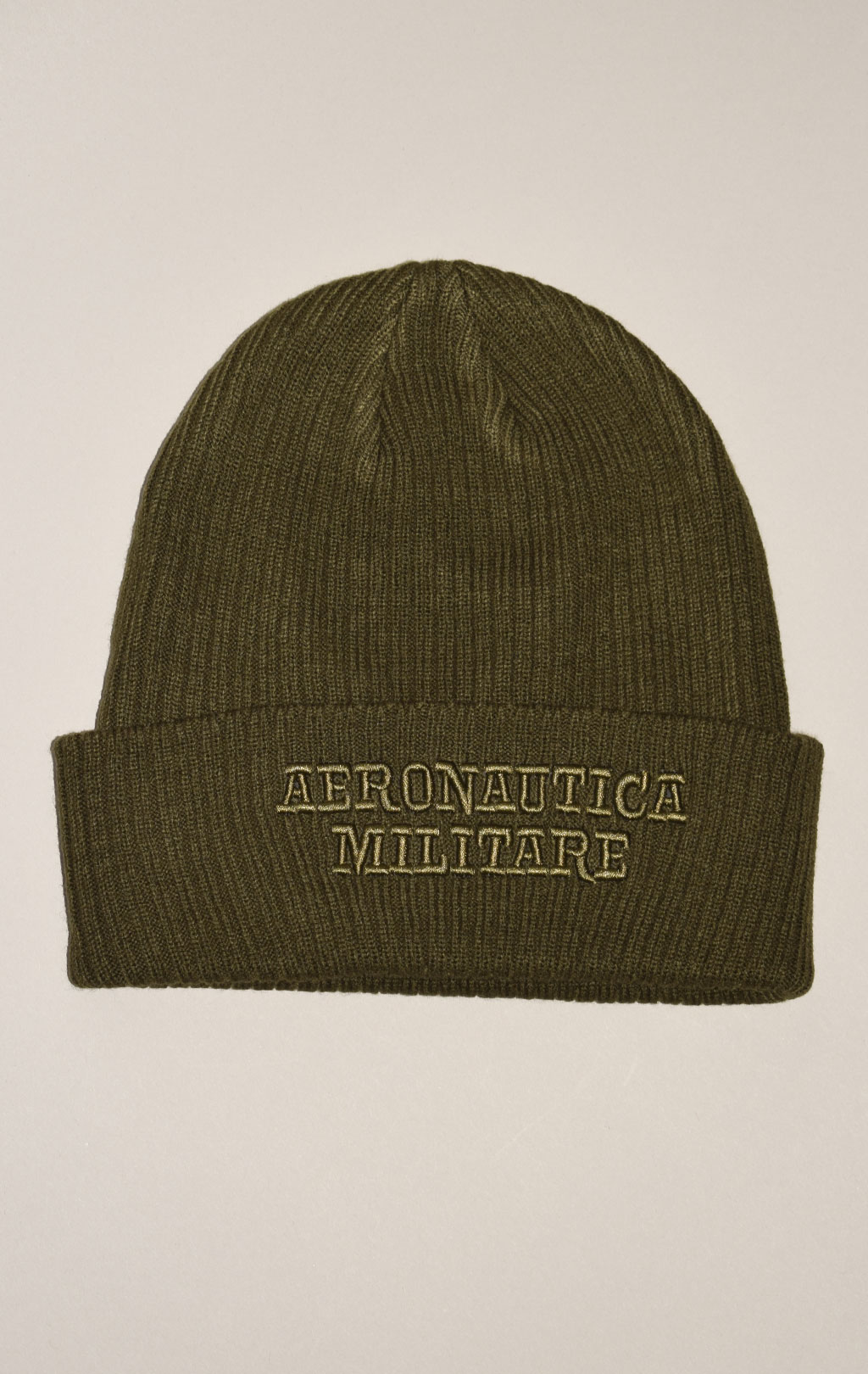 Шапка вязаная AERONAUTICA MILITARE FW 23/24/CN verde militare (CU 043)