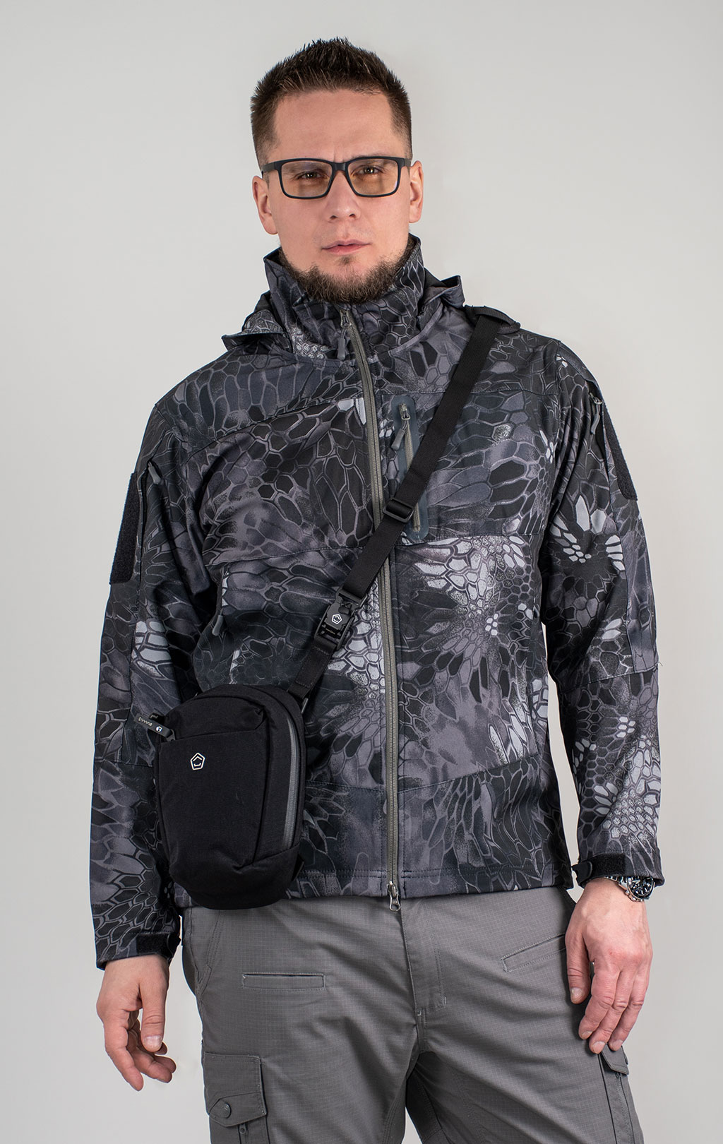 Куртка с капюшоном SABADO-PAVE HAWK HARD SHELL black python k-1407 