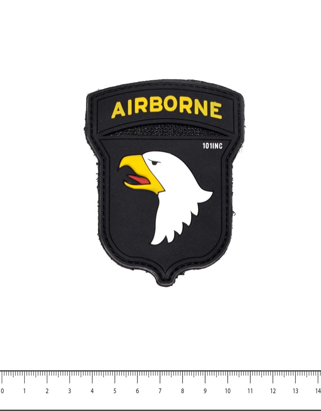 Нашивка ПВХ Fostex 101st AIRBORNE парадная на липучке black 