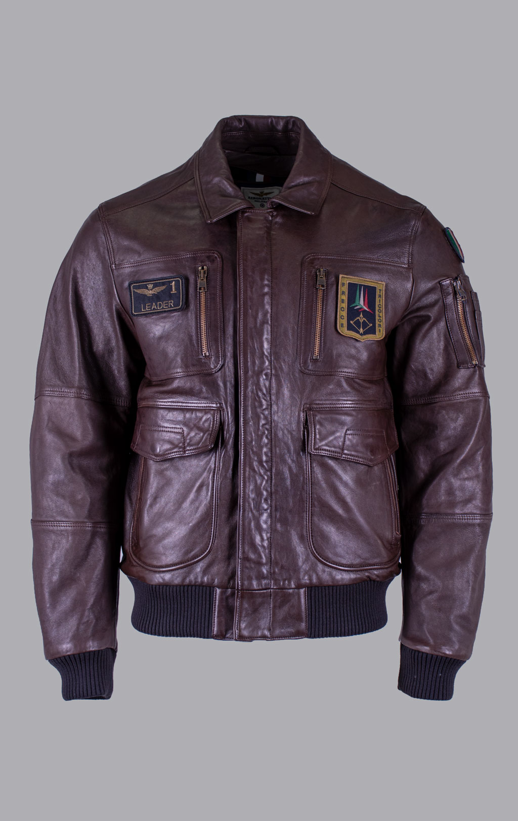 Куртка-пилот AERONAUTICA MILITARE кожа FW 26/27/IT marrone (PN 0846) 