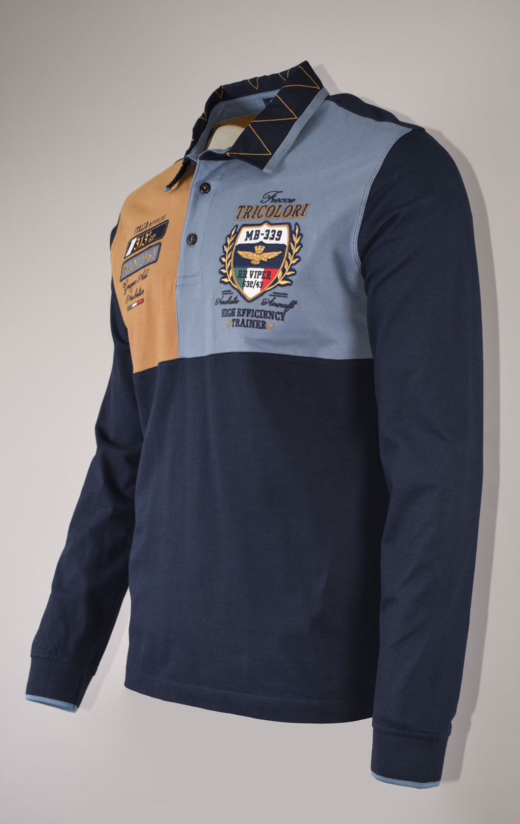 Поло-лонгслив AERONAUTICA MILITARE FW 23/24/TR dark blue (PO 1718) 