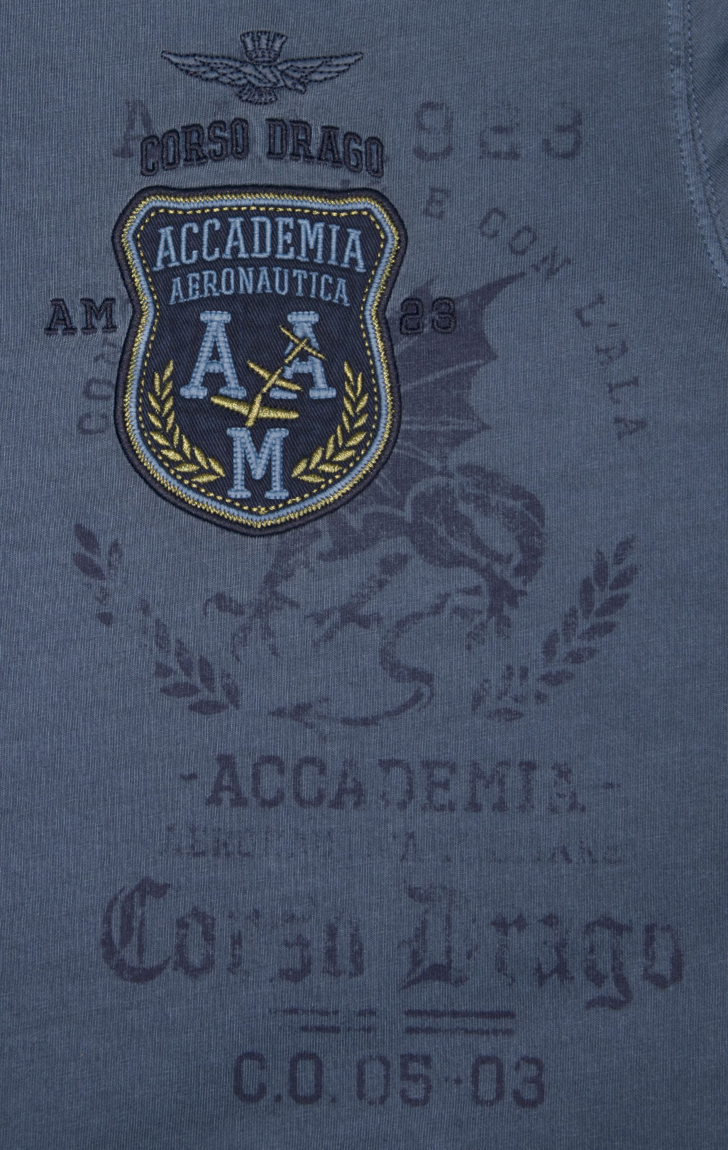 Лонгслив AERONAUTICA MILITARE FW 24/25/TR ocean (TS 2300) 