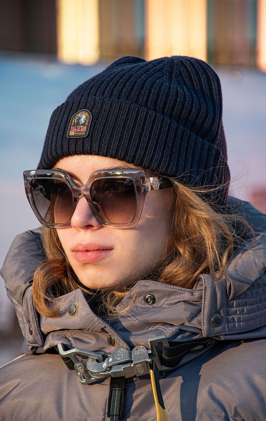 Шапка вязаная PARAJUMPERS RIB HAT FW 25/26 blue navy 